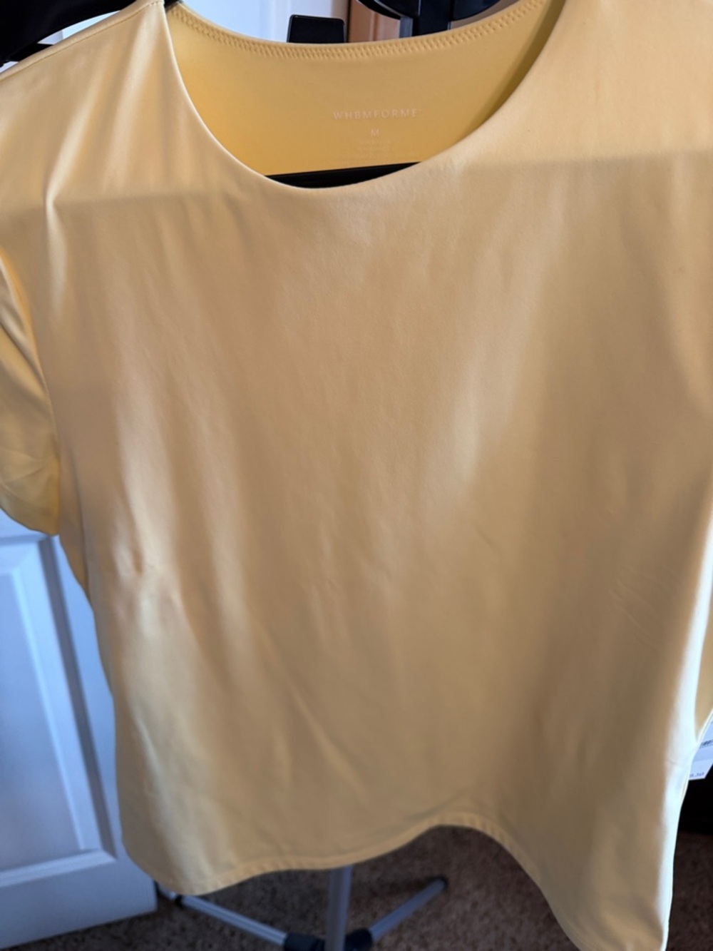 White House Black Market Forme Stretch Short Sleeve Crewneck Tee in Yellow - Picture 7 of 7